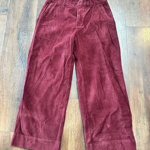 Old Navy Maroon Corduroy Wide Leg Pants